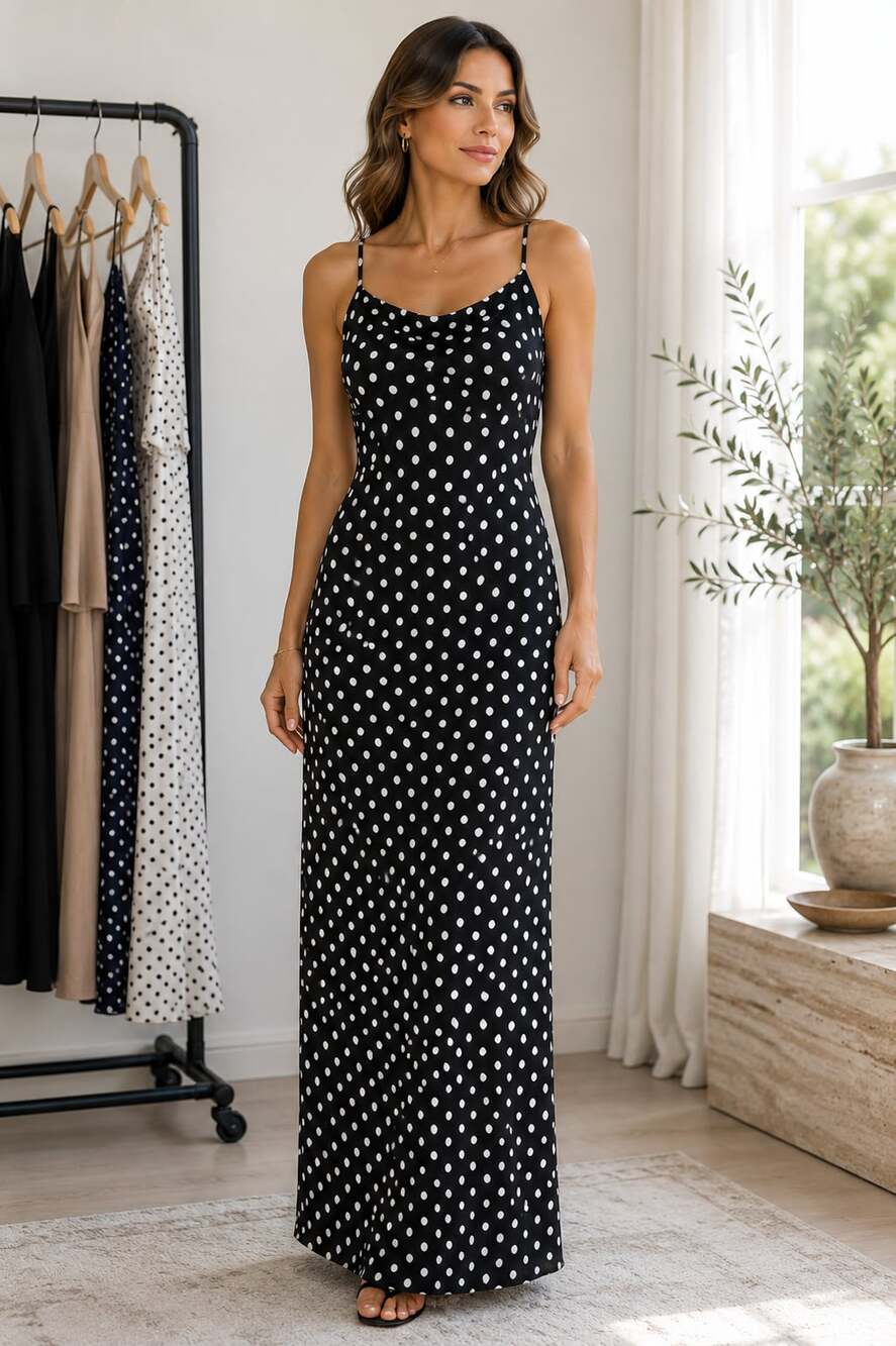 Zara Maxi Dress Women's Casual Summer Dress V-Neck Spaghetti Long Dress